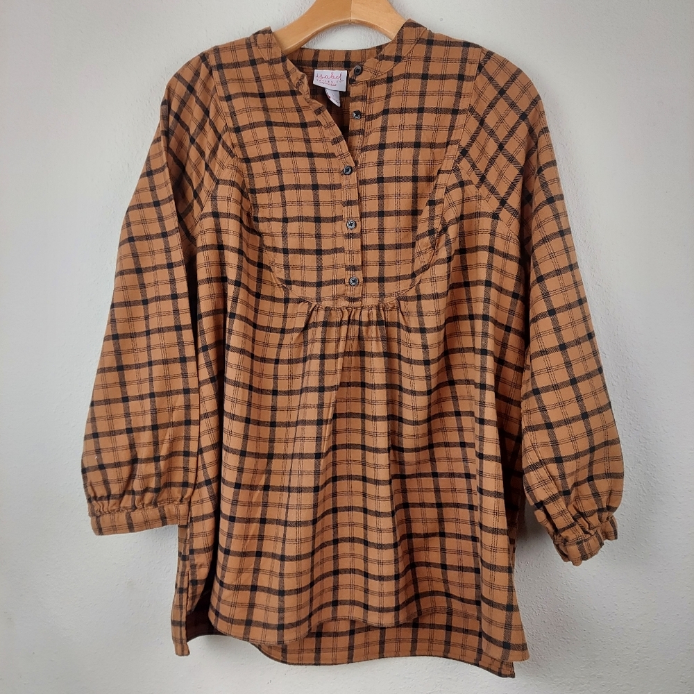 Isabel maternity plaid shirt